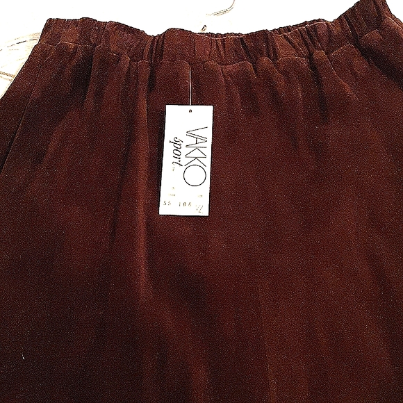 VAKKO SPORT Dark Brown Maxi Skirt size:  L- XLG - Picture 2 of 6